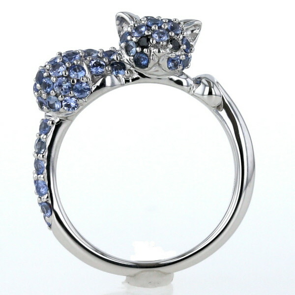 楽天市場】笠原真寿美 K18WG ホワイトゴールド リング サファイア