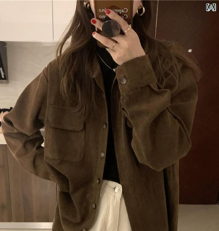 楽天市場】コーデュロイ ジャケット レディース アウター 秋冬 厚手