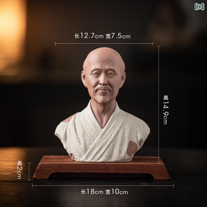 楽天市場】仏像 弘一法師 半身像 紫砂陶器 陶器製 焼き物 美術工芸品