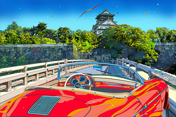 楽天市場】鈴木英人「 金の鯱への架け橋 」 2023年 EMグラフ 額付版画