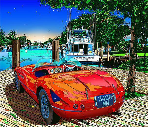 楽天市場】◇ 鈴木英人「恋するマイアミ 2 」 2022年 EMグラフ 額付