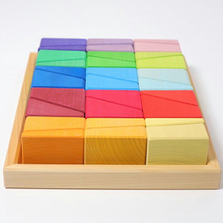 楽天市場】グリムス 木のおもちゃ スローピングブロック 傾斜ブロック