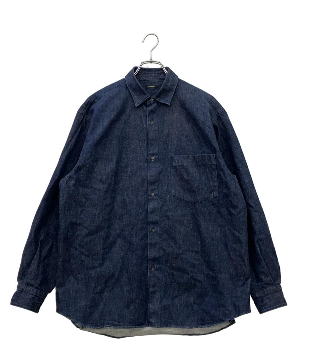 楽天市場】comoli シャツ ネイビー（カラーネイビー）（メンズ