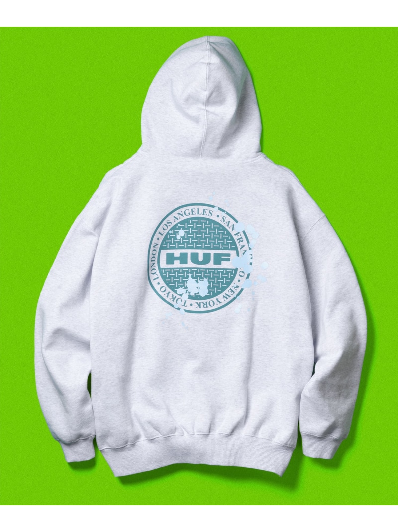 楽天市場】MANHOLE FLEECE FULL ZIP HOODIE / パーカー HUF ハフ