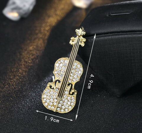 楽天市場】オーストリア スワロフスキー 使用 バイオリン ブローチ2