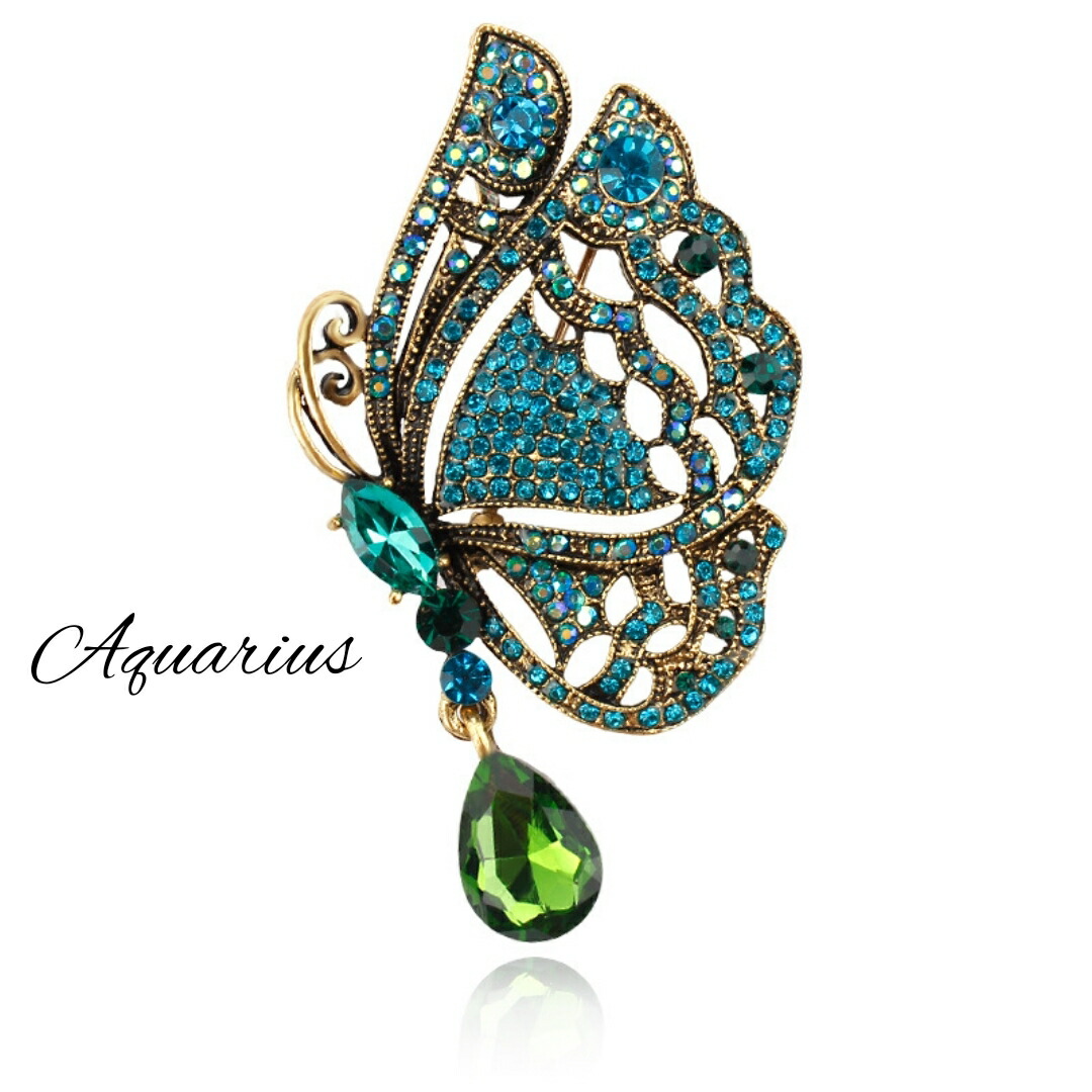 楽天市場】スワロフスキー 揺れる ドロップ 蝶々 の ブローチ ( 蝶