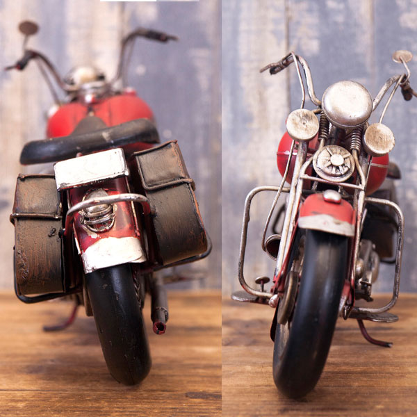 楽天市場】ブリキのおもちゃ Vintage Motorcycle バイク 置物
