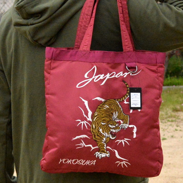 楽天市場】刺繍 MA-1 トートバッグ メンズ レディース 鞄 スカジャン