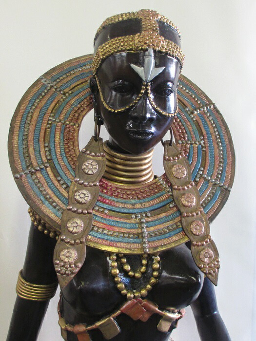 楽天市場】青銅 置物 ブロンズ像 アフリカ民芸 オブジェ 銅像 高さ