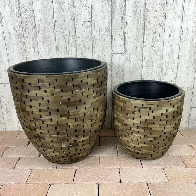 楽天市場】植木鉢 モザイクウッドポット AS064-420 14号(42cm) 鉢