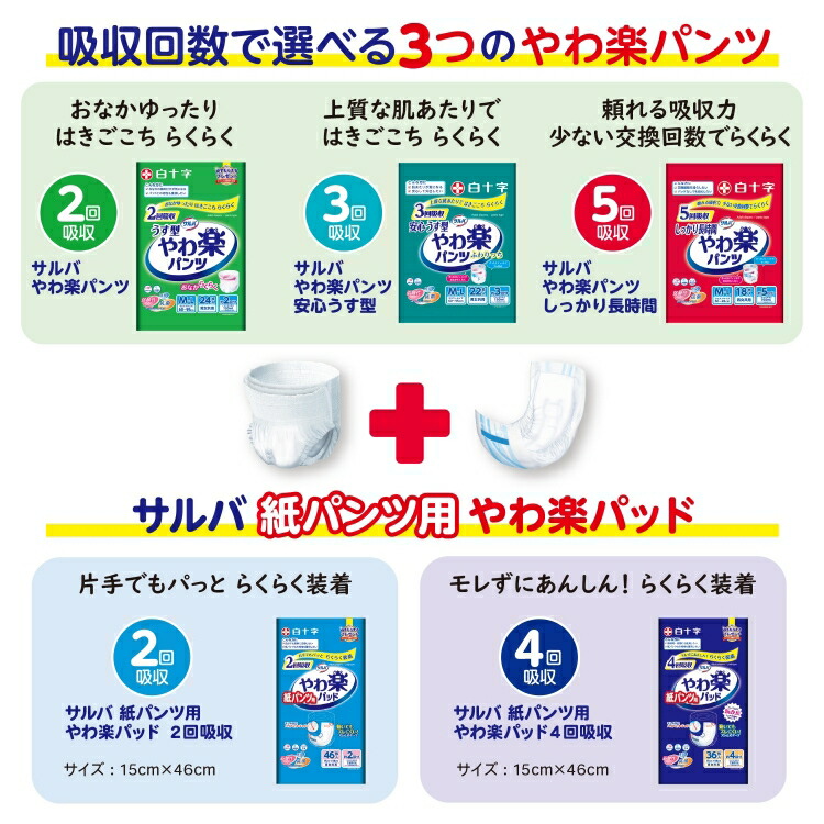 楽天市場】SS限定クーポン配布中！【白十字公式】サルバ 紙パンツ用