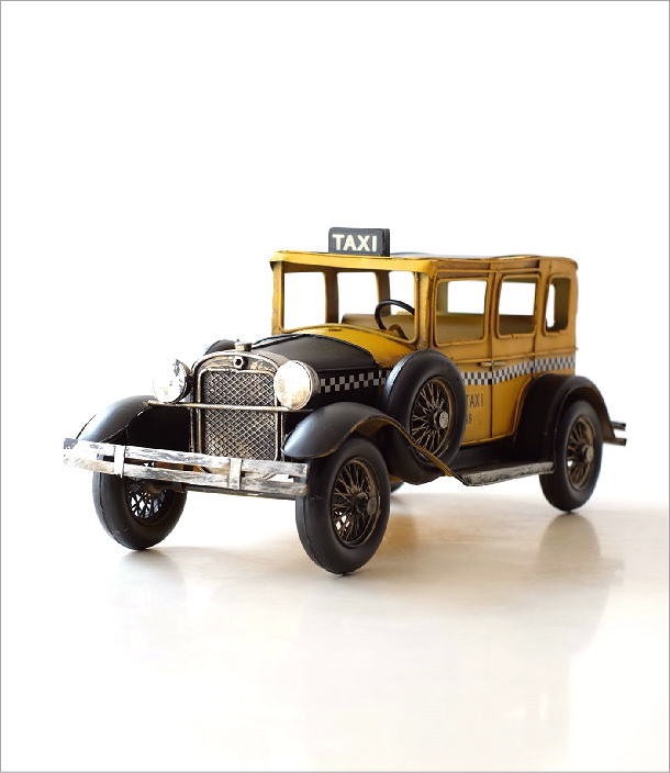 楽天市場】置物 オブジェ タクシー TAXI おもちゃ アンティーク