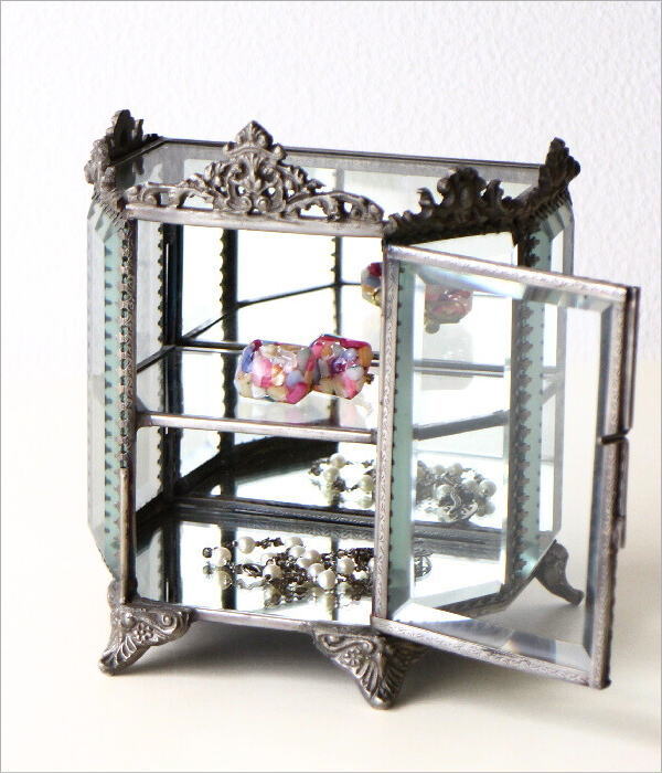 楽天市場】ガラスケース 真鍮 アンティーク コレクションケース 扉付き