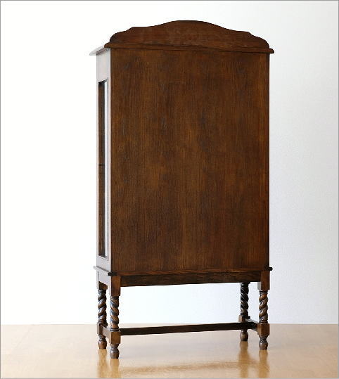 楽天市場】ガラスキャビネット 食器棚 飾り棚 天然木 カップボード