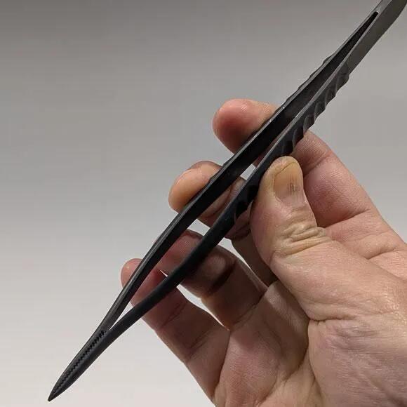 楽天市場】【兼進作】黒染め ステンレスピンセット 180mm（64LJ