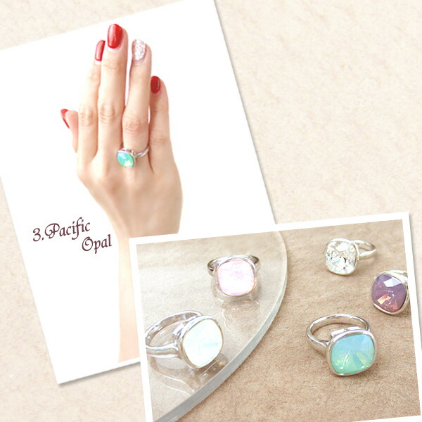 楽天市場】【追跡可能メール便 送料無料】【クリスタルリング】ラテ