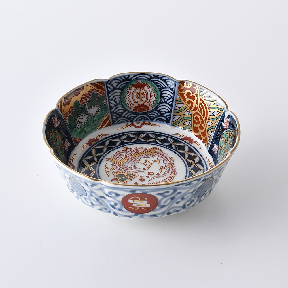 楽天市場】染錦八方間取外唐草 小鉢【波佐見焼き】石丸陶芸林九郎窯