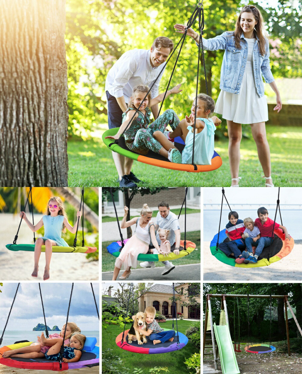 楽天市場】ブランコ 子供用円盤型ブランコ 大人も遊べる耐荷重150kg