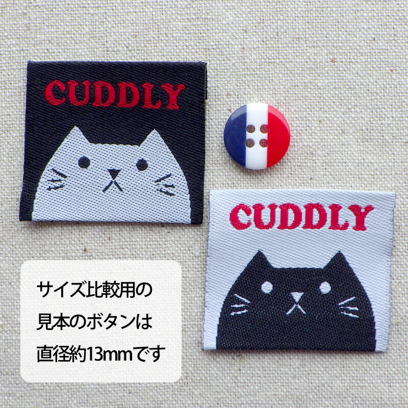 楽天市場】商用可能 ハンドメイド タグ og14 刺繍タグ 四角タグ 猫 cat