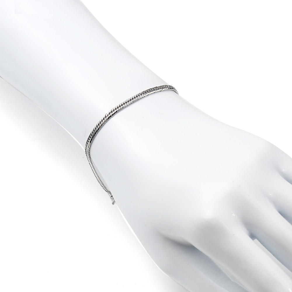 楽天市場】k18 喜平 ブレスレット 8面 トリプル 5g 18cm ホワイト