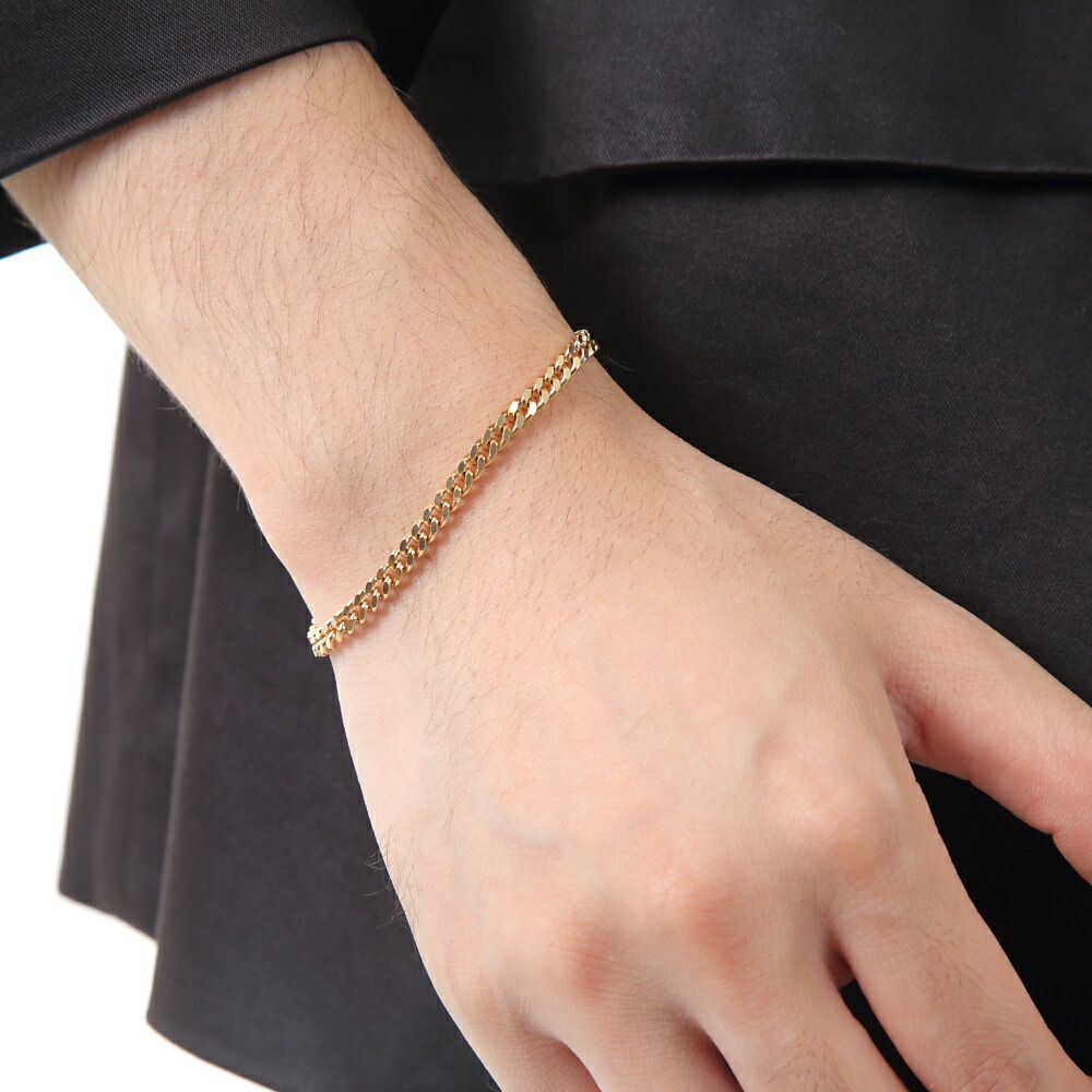 楽天市場】18金 喜平 ブレスレット 2面 10g 18cm メンズ レディース