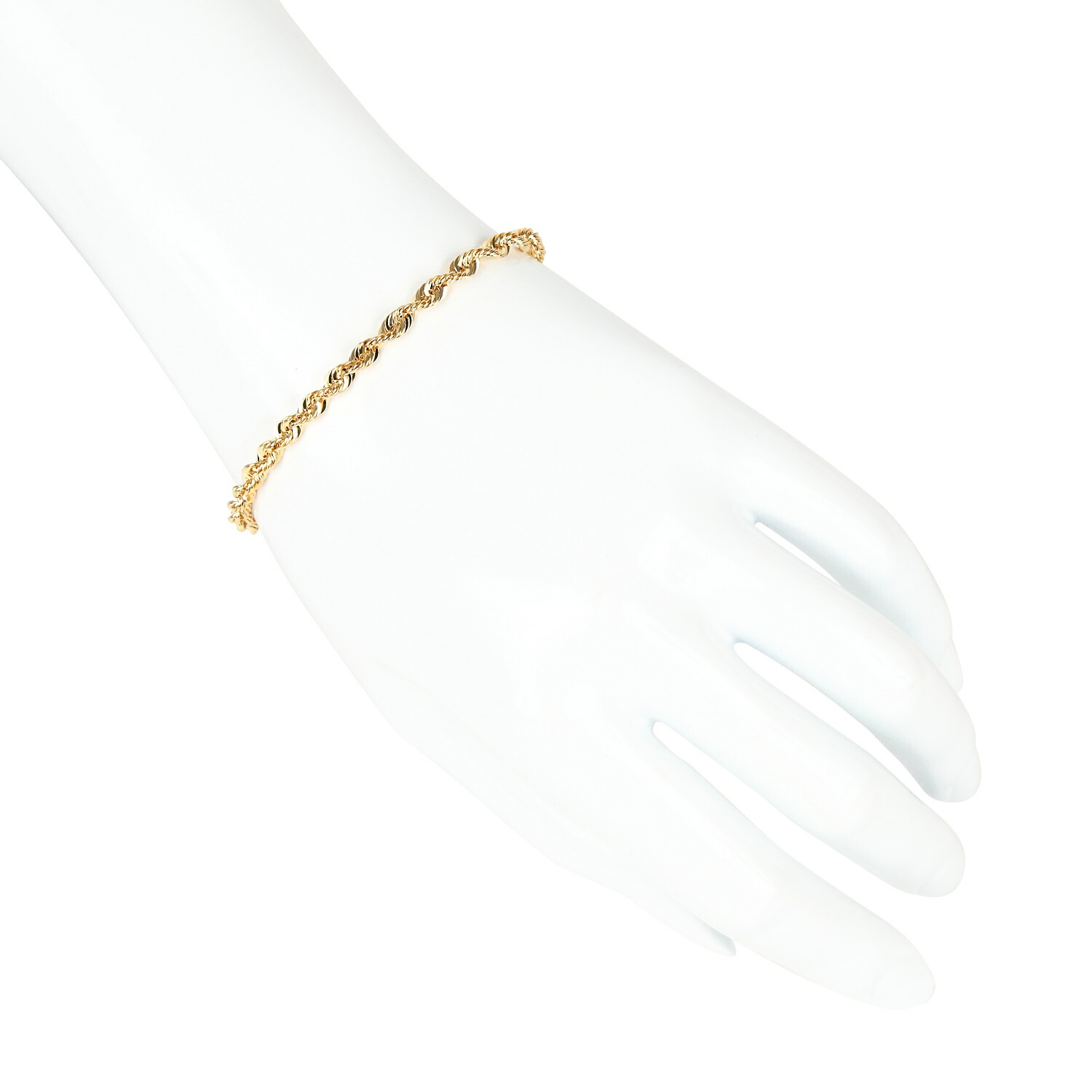 楽天市場】18金 ブレスレット パイプロープ 幅4mm レディース メンズ