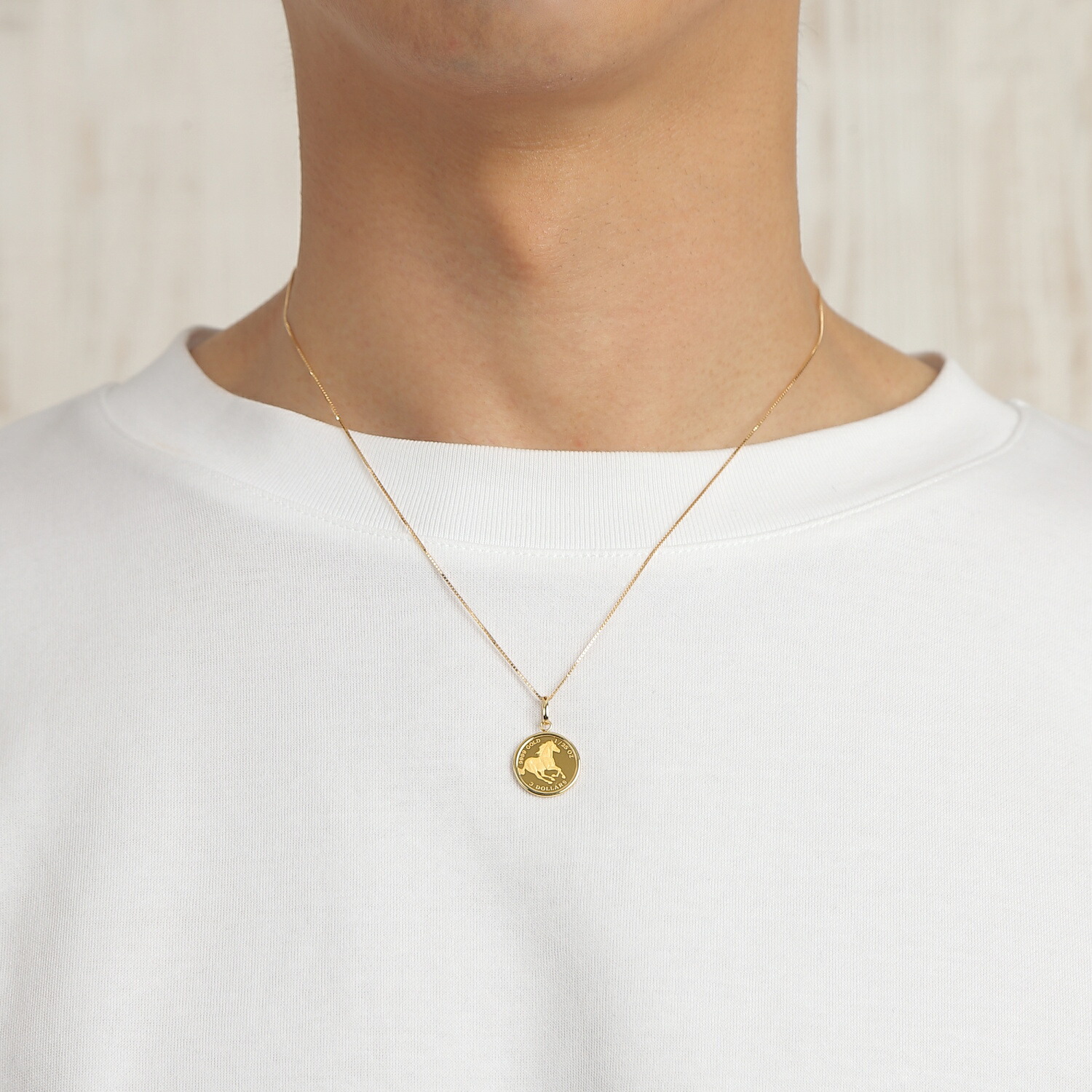 楽天市場】純金 ホース 馬 1/25oz 金貨 ペンダントトップ シンプル K18
