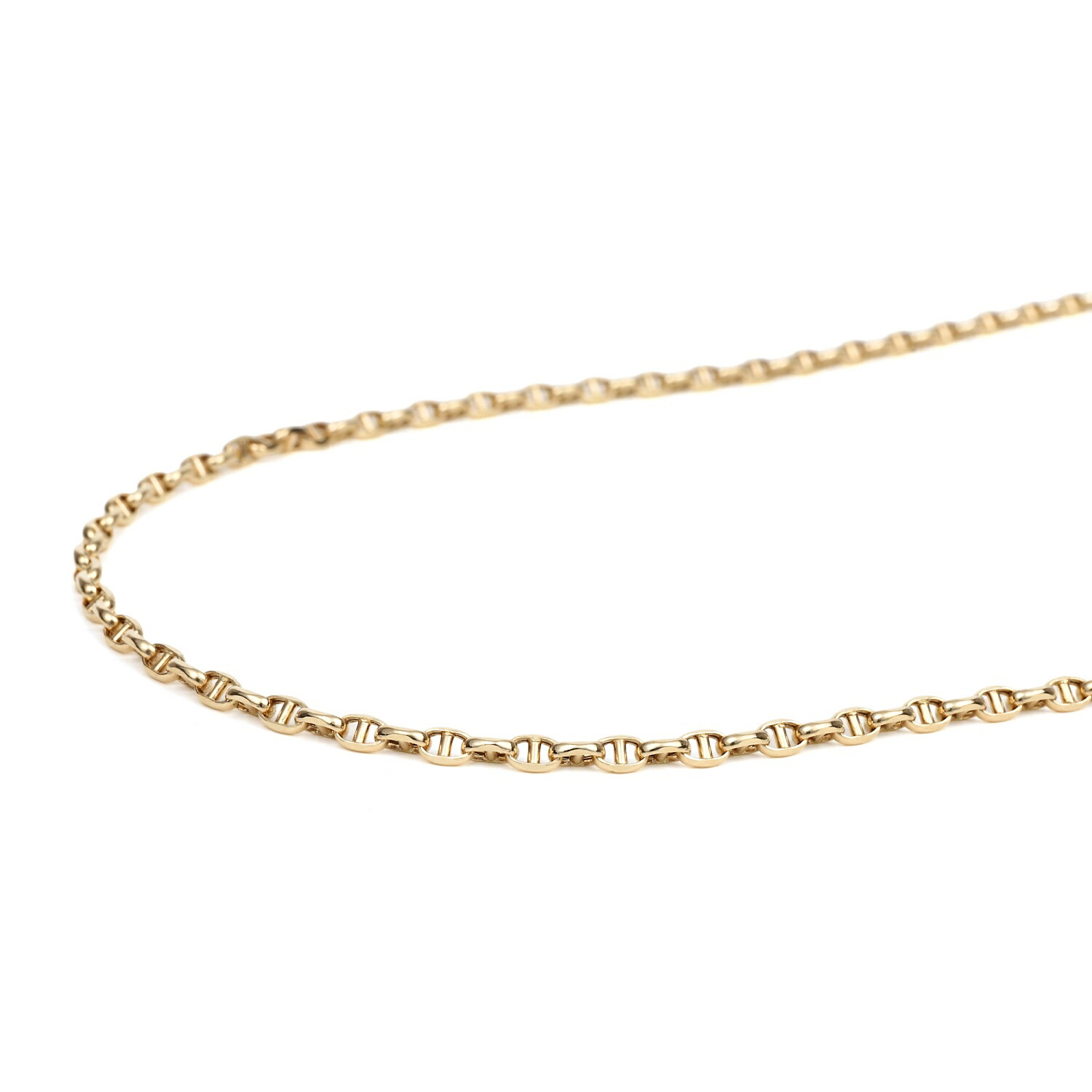 楽天市場】18金 ネックレス アンカーチェーン 45cm 幅2.6mm 中空 k18