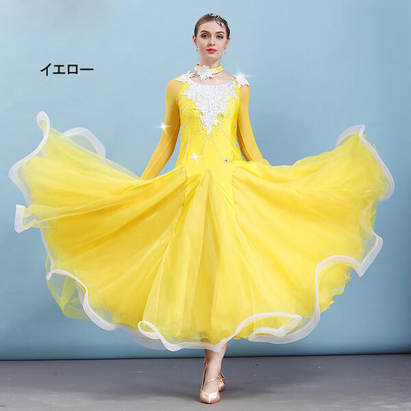 楽天市場】社交ダンスドレス レディース モダンドレス フロート付き