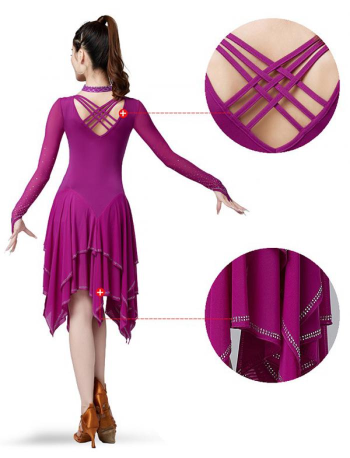 楽天市場】社交ダンス ラテンドレス ワンピース ラテン衣装