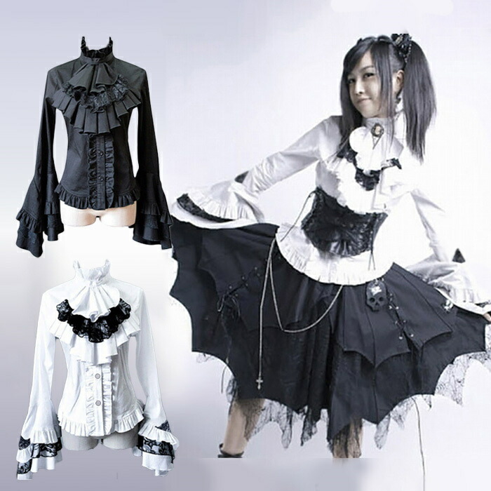 楽天市場】クラロリ ブラウス シャツ レディース ゴスロリ ロリータ