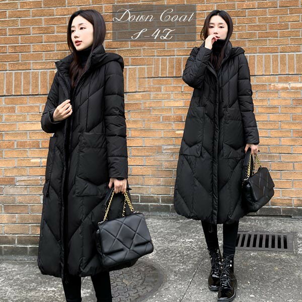 楽天市場】ダウンコート レディース ロング ベンチコート フード