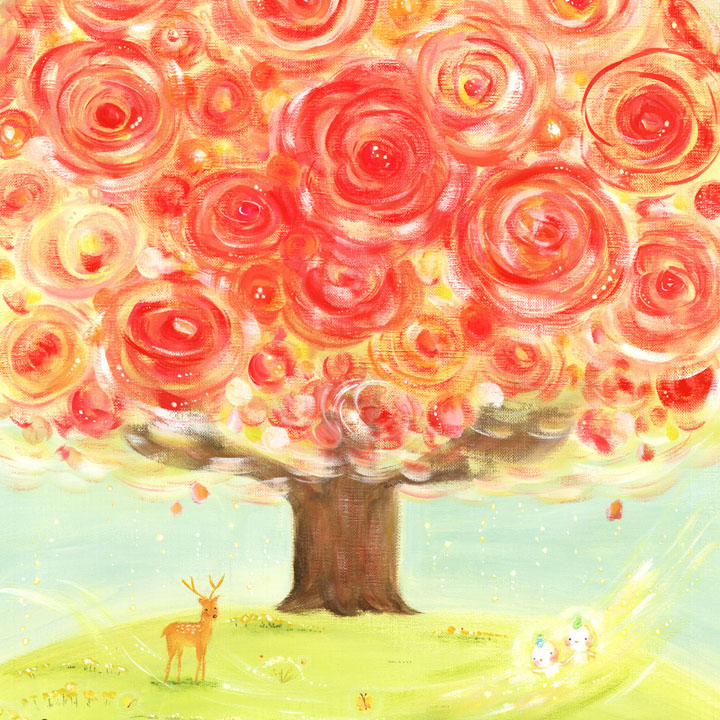 楽天市場】絵画 壁掛け インテリア 絵 花の木 「いのちの樹」 風景