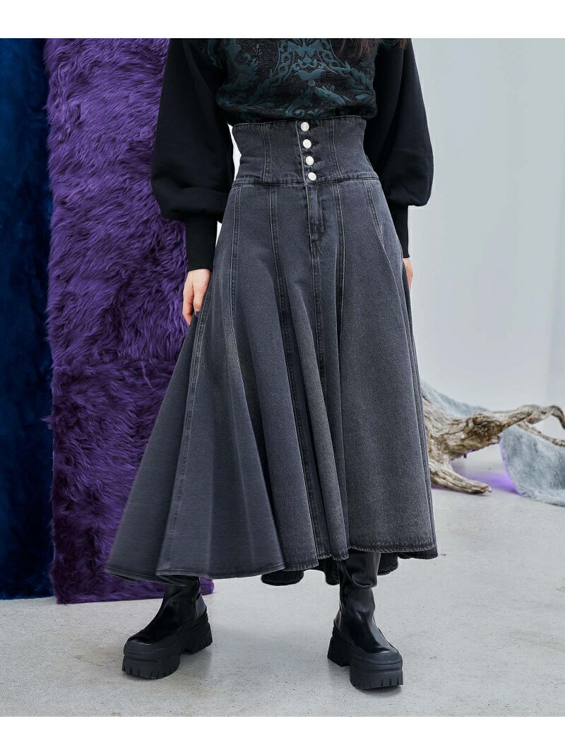 楽天市場】【SALE／40%OFF】(W)デニムHWフレアSK HARE ハレ スカート