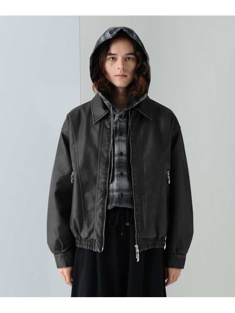 楽天市場】レザーナカワタコンパクトブルゾン HARE ハレ トップス