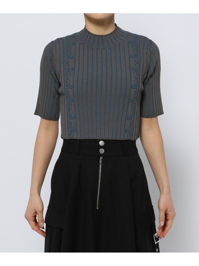 楽天市場】クロップドガラニットトップス HARE ハレ トップス ニット