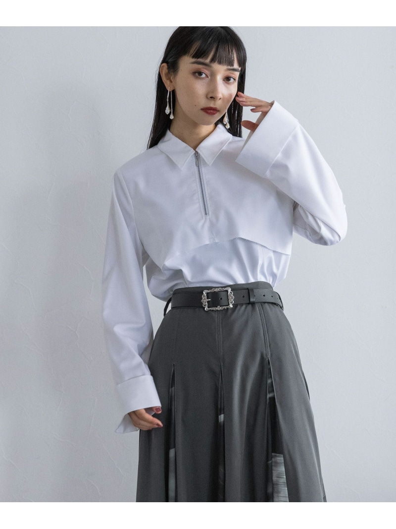 楽天市場】レギュラーカラーZIPシャツ HARE ハレ トップス シャツ