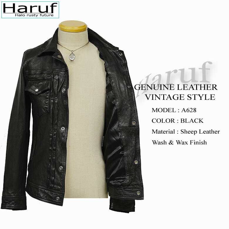 楽天市場】本革 レザージージャン 革ジャン ライダースジャケット