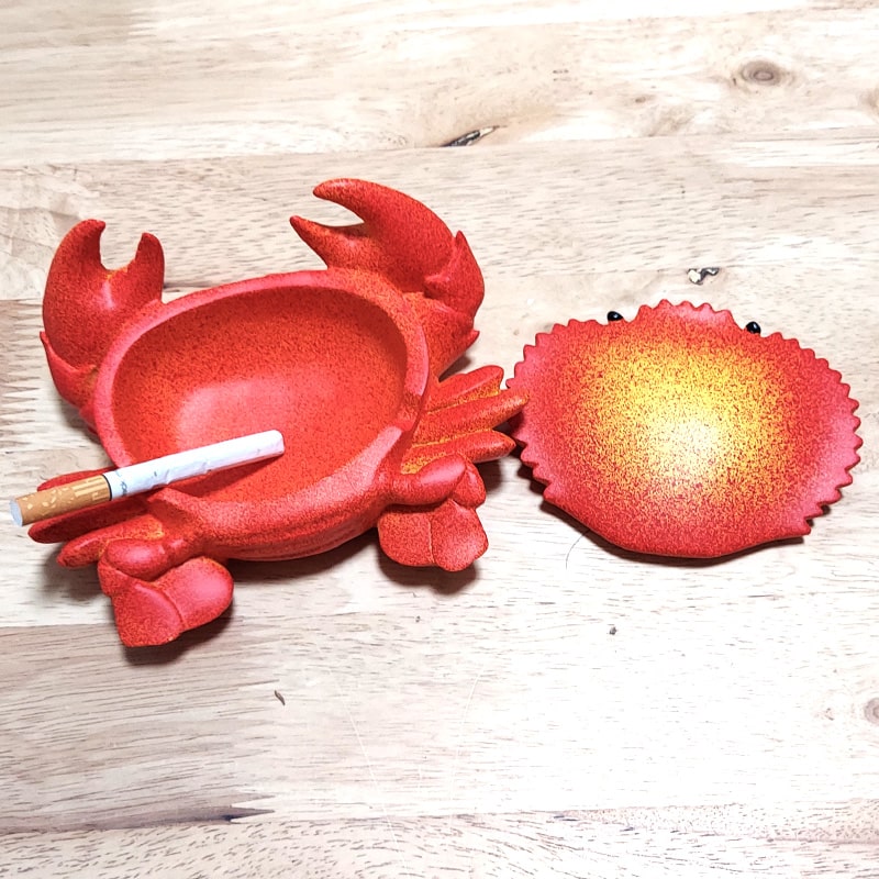 楽天市場】灰皿 フタ付 おもしろ カニ おしゃれ 卓上灰皿 蟹