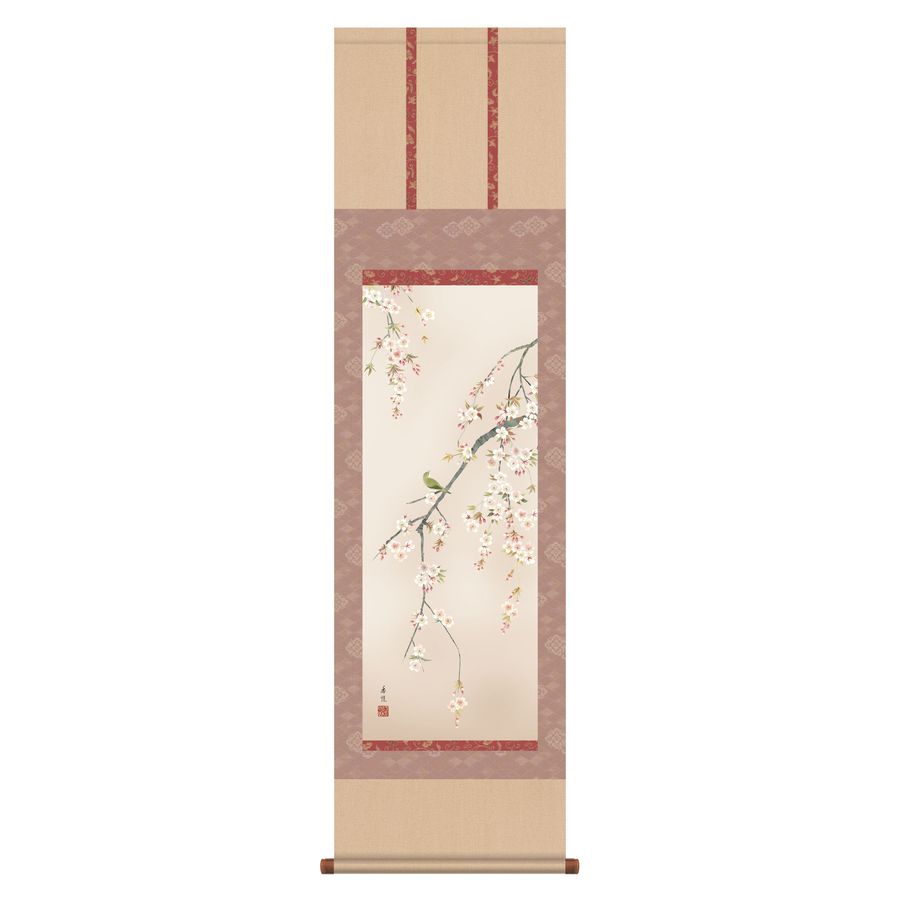 kyo3 【美品】 守本正純 「一華開五葉」 掛軸 kyo3 【美品】 守本