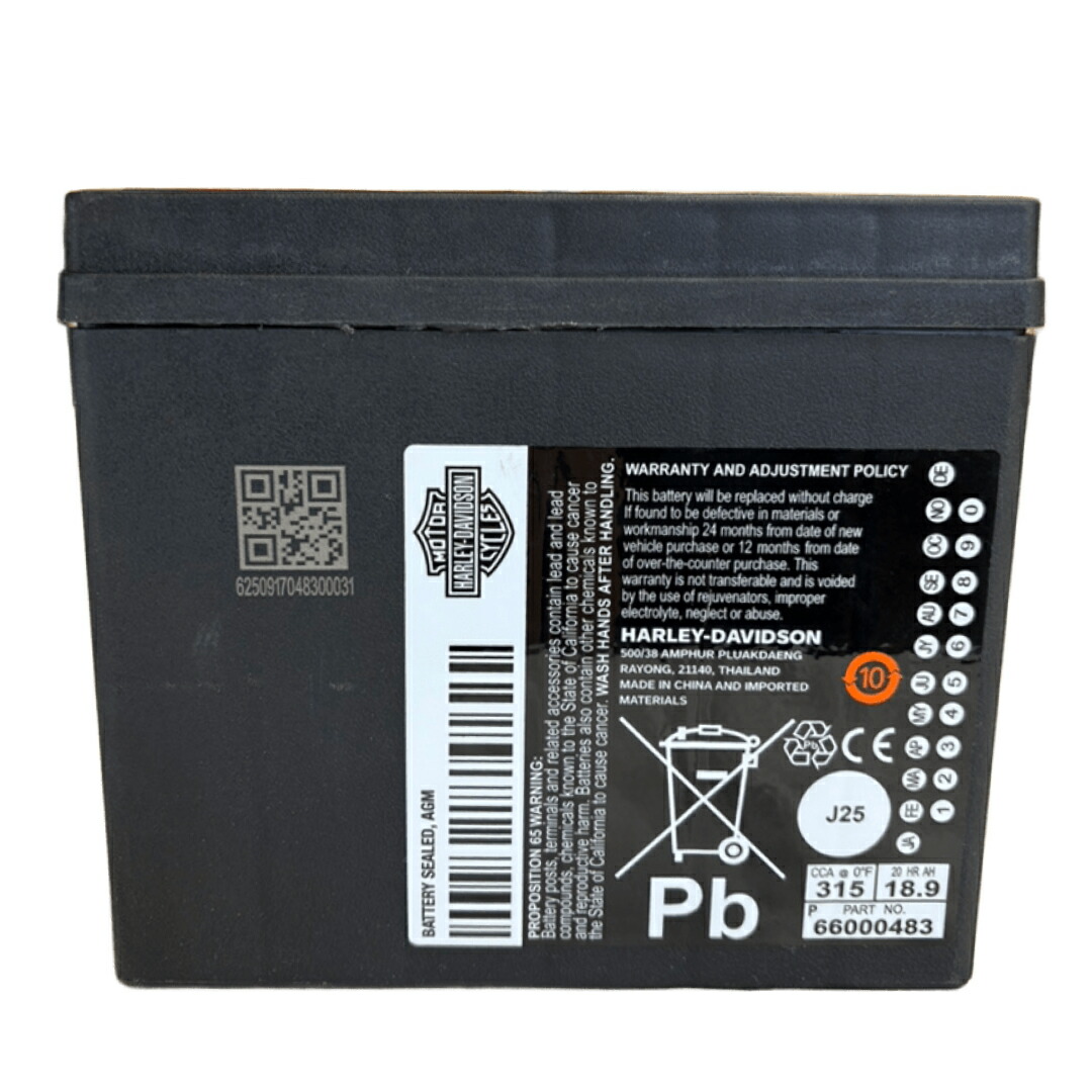 楽天市場】66000483【ハーレー純正】 H-D AGM標準装備バッテリー