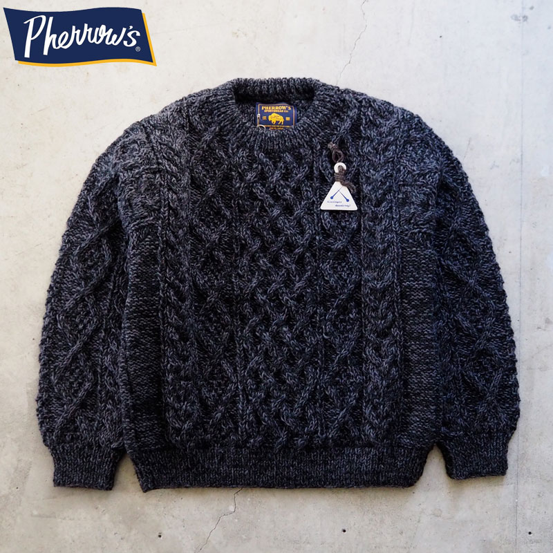 楽天市場】PHERROW'S フェローズ ニット ケーブル編 ハンドニット 23W