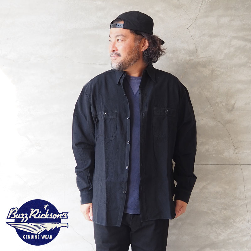 楽天市場】BUZZ RICKSON'S バズリクソンズ シャツ ブラック