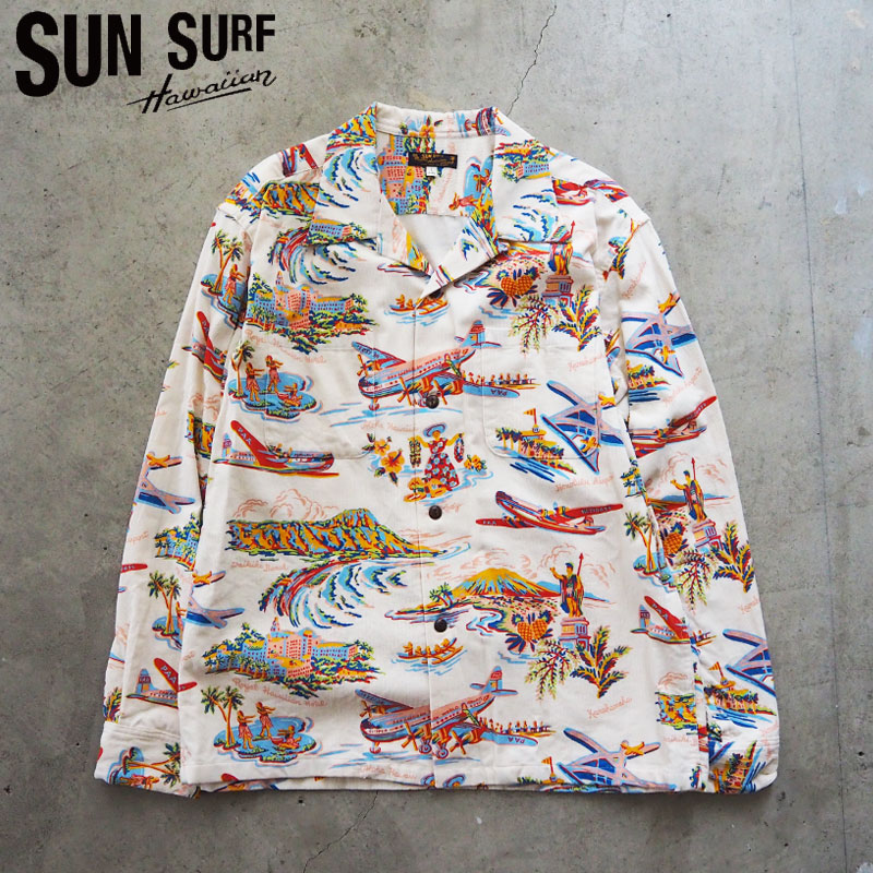 楽天市場】SUNSURF サンサーフ アロハシャツ 長袖 コーデュロイ