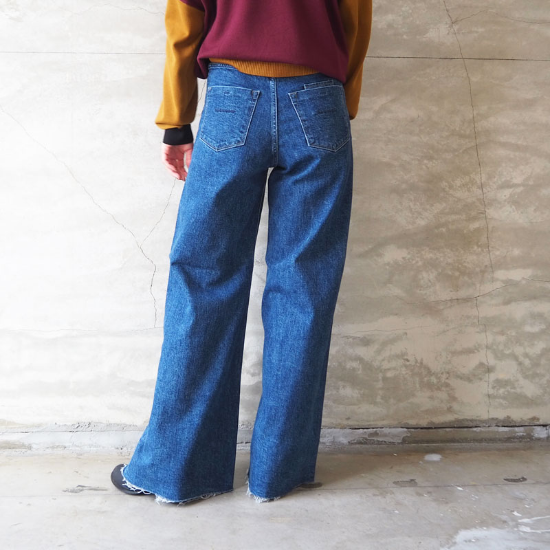 楽天市場】YANUK ヤヌーク パンツ レディース ワイド デニム フレア