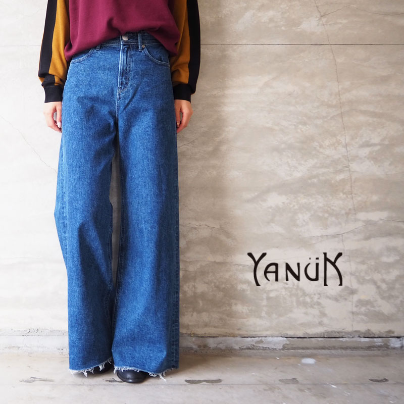 楽天市場】YANUK ヤヌーク パンツ レディース ワイド デニム フレア