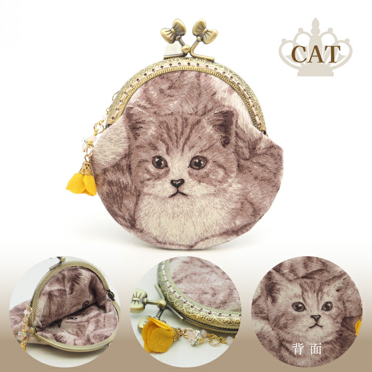 楽天市場】小銭入れ 猫 | gonta1998 がま口ポーチ コインケース CAT 全