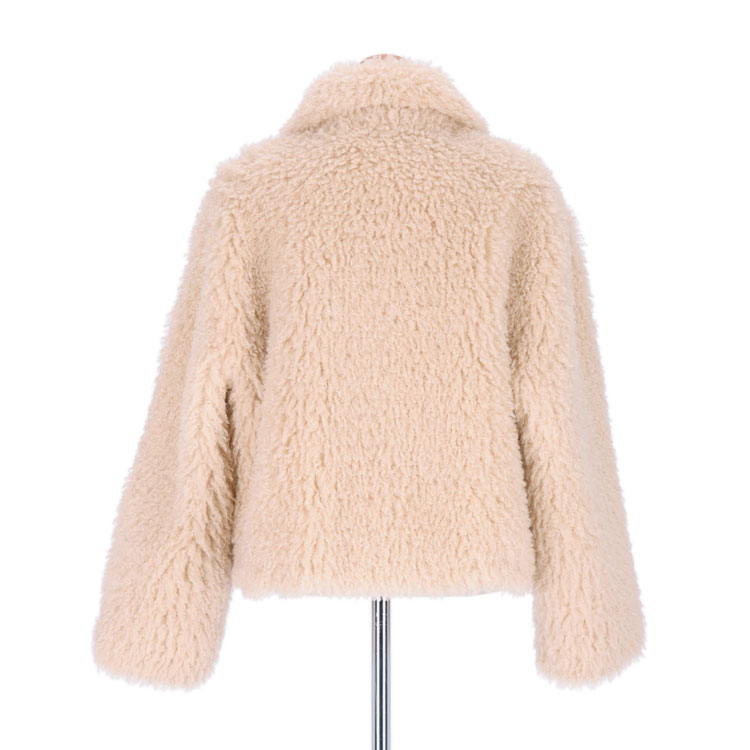 楽天市場】エコファー ブルゾン ジャケット ラム風 襟付き フェイク