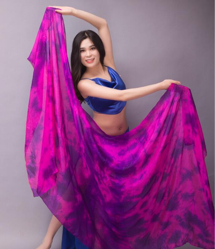 楽天市場】送料無料 シルクベール 長さ250cm タイダイ柄 ベリーダンス