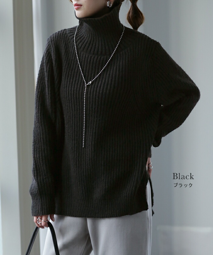 楽天市場】SALE 「 着ぶくれない ニット 」タートルネック 体型カバー